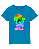 Colourful Alien Peace Sign UFO Alien Tricou mânecă scurtă  Copii Mini Creator