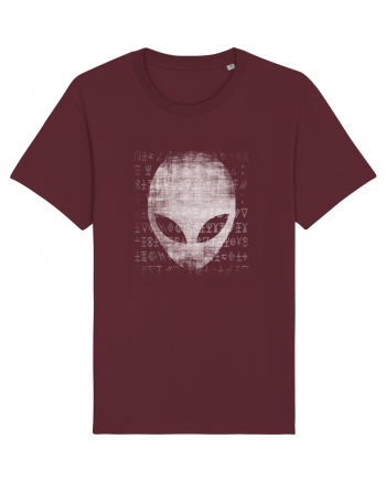 Ancient Alien Face Burgundy