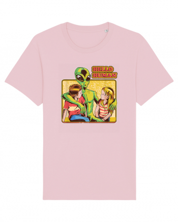 Cool Retro Alien Hello Humans Cotton Pink