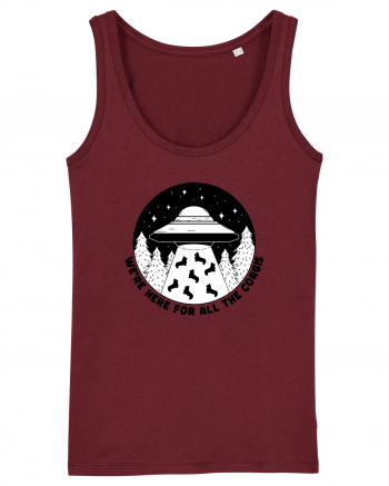 Corgi Lover UFO Alien Abduction Burgundy