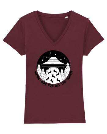 Corgi Lover UFO Alien Abduction Burgundy