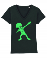 Dabbing Alien Tricou mânecă scurtă guler V Damă Evoker