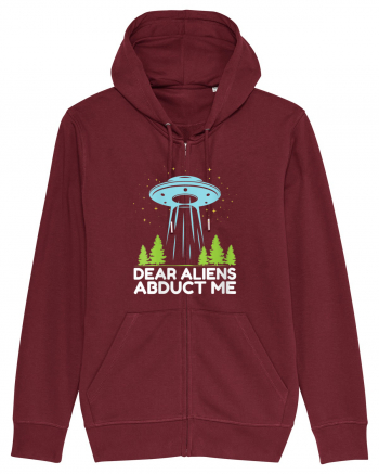 Dear Aliens Abduct Me Burgundy