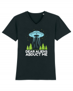 Dear Aliens Abduct Me Tricou mânecă scurtă guler V Bărbat Presenter