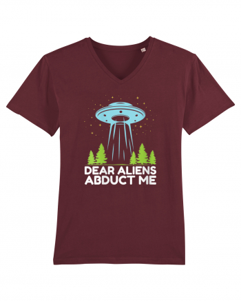 Dear Aliens Abduct Me Burgundy