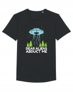 Dear Aliens Abduct Me Tricou mânecă scurtă guler larg Bărbat Skater