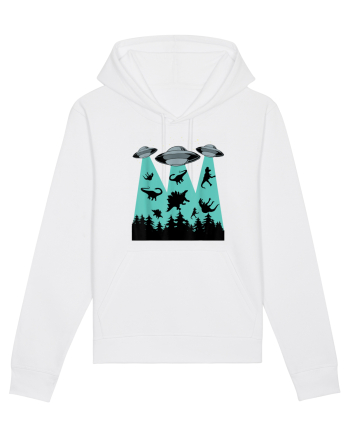 Dinosaur Alien Abduction White
