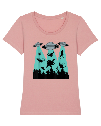 Dinosaur Alien Abduction Canyon Pink