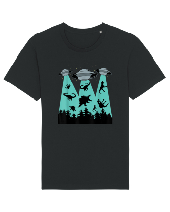 Dinosaur Alien Abduction Black