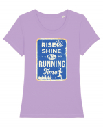 Rise and Shine Running Time Tricou mânecă scurtă guler larg fitted Damă Expresser