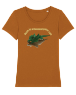 Origami Dragon Tricou mânecă scurtă guler larg fitted Damă Expresser