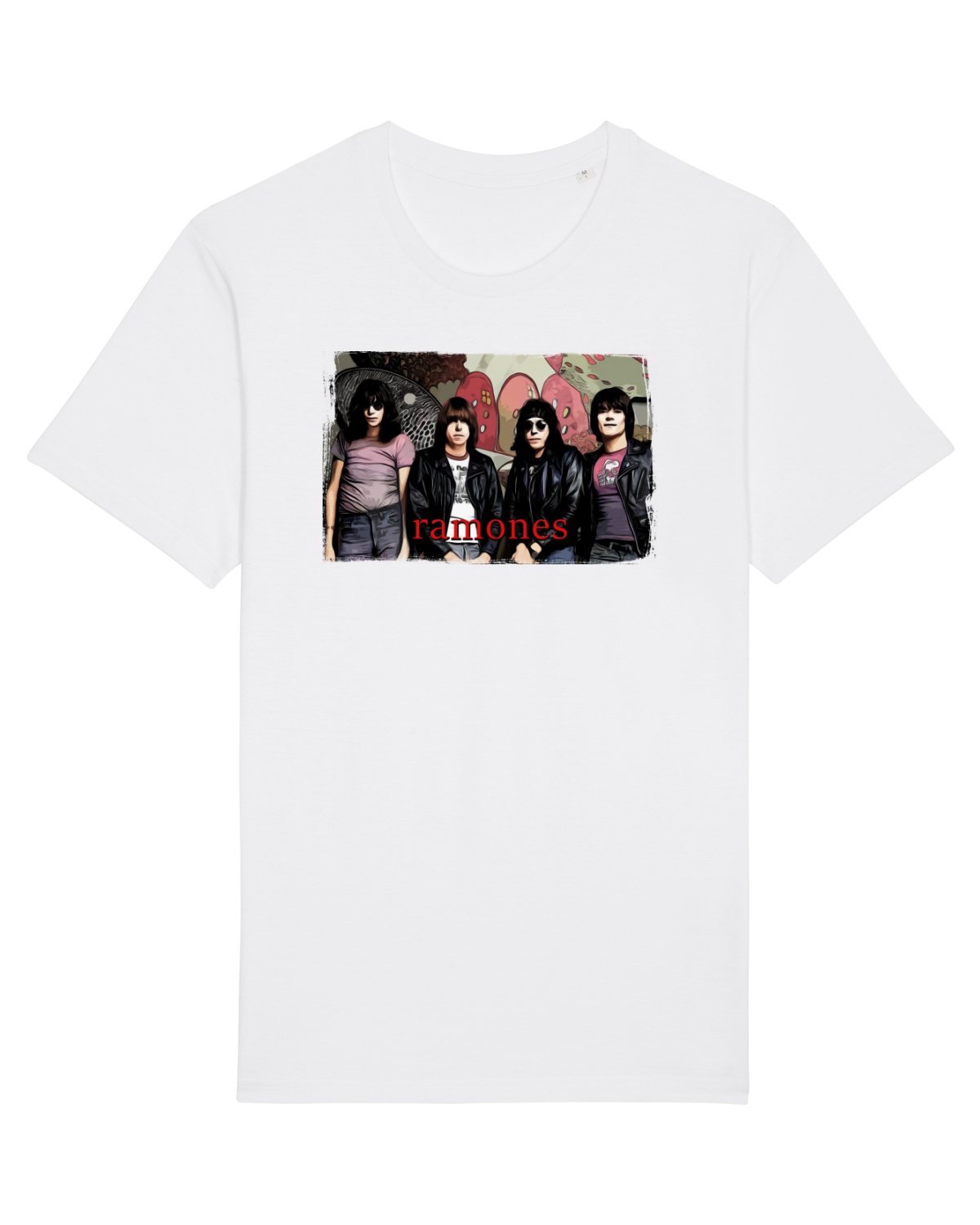 Tricou mânecă scurtă Unisex Rocker White