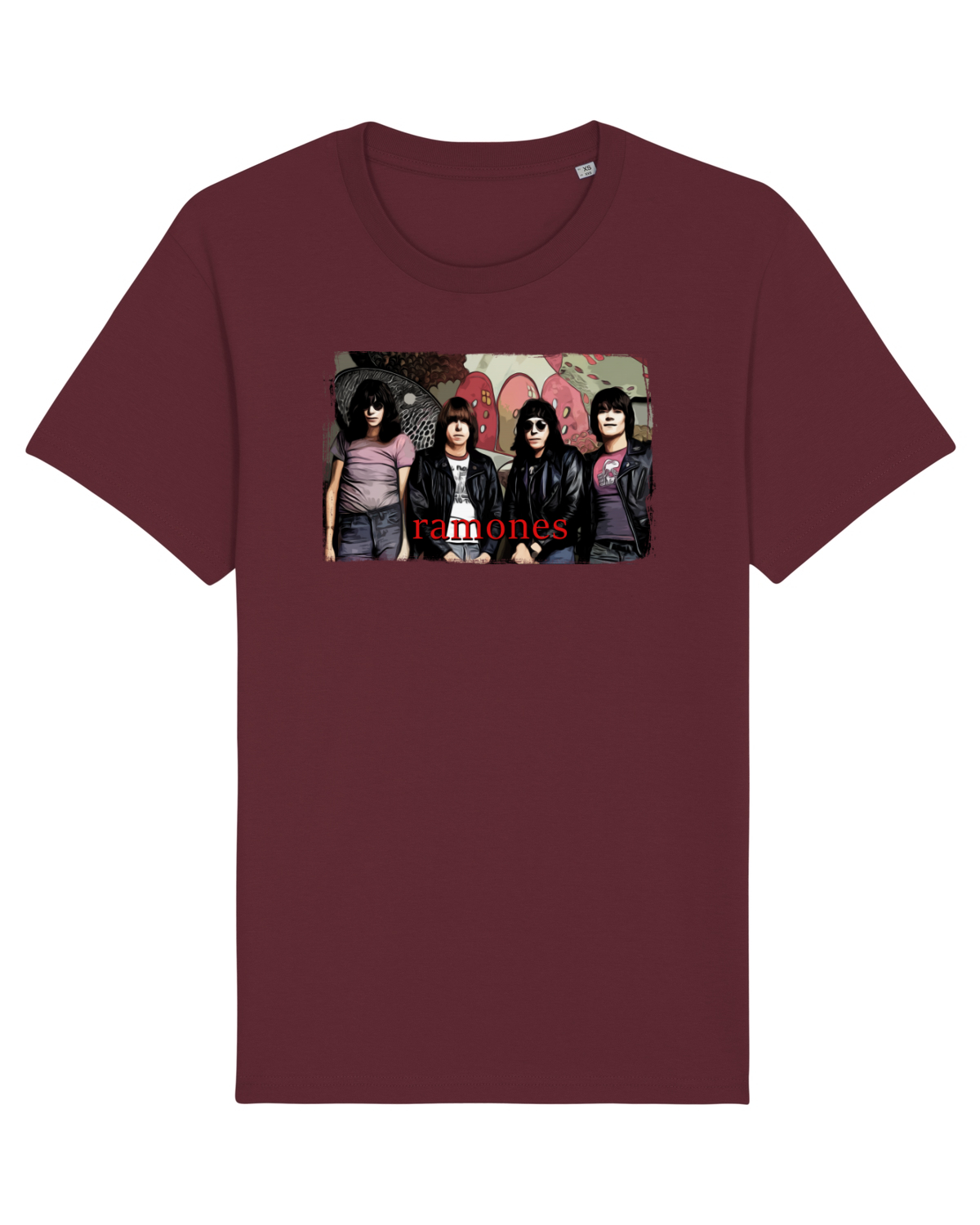 Tricou mânecă scurtă Unisex Rocker Burgundy