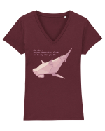 Origami hammerhead Tricou mânecă scurtă guler V Damă Evoker
