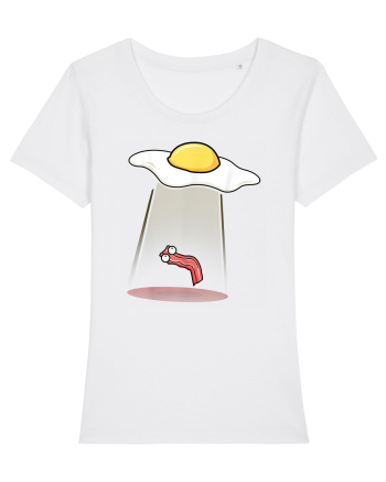 Funny Alien Breakfast White