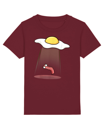 Funny Alien Breakfast Burgundy