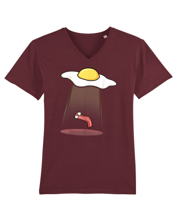 Funny Alien Breakfast Burgundy