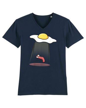 Funny Alien Breakfast French Navy