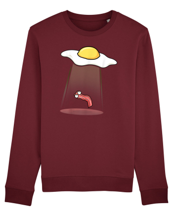 Funny Alien Breakfast Burgundy