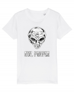 Ew People Funny Alien Face Tricou mânecă scurtă  Copii Mini Creator