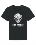 Ew People Funny Alien Face Tricou mânecă scurtă Unisex Rocker