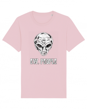 Ew People Funny Alien Face Cotton Pink
