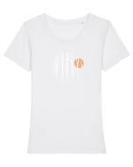 Lună Plină În Padurea de Mesteacăn Tricou mânecă scurtă guler larg fitted Damă Expresser