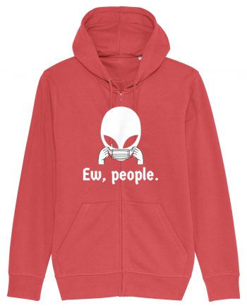 Ew People Introvert Alien Face Mask Carmine Red