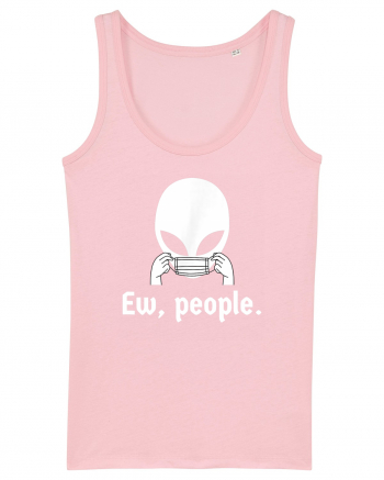 Ew People Introvert Alien Face Mask Cotton Pink
