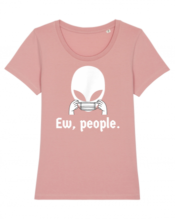 Ew People Introvert Alien Face Mask Canyon Pink