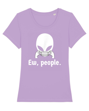 Ew People Introvert Alien Face Mask Lavender Dawn