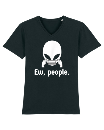Ew People Introvert Alien Face Mask Black