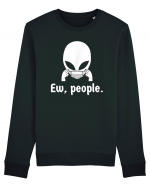 Ew People Introvert Alien Face Mask Bluză mânecă lungă Unisex Rise