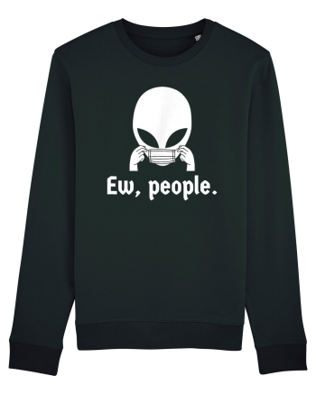 Ew People Introvert Alien Face Mask Black