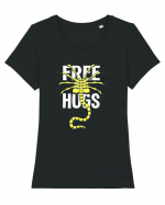 Free Hugs Tricou mânecă scurtă guler larg fitted Damă Expresser
