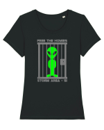 Free The Homies Jail Area 51 Tricou mânecă scurtă guler larg fitted Damă Expresser