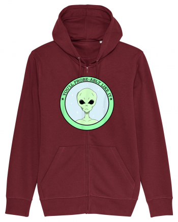 Funny Alien Abduction Probe Ably Burgundy