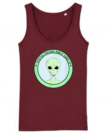 Funny Alien Abduction Probe Ably Burgundy