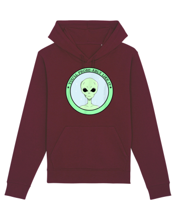 Funny Alien Abduction Probe Ably Burgundy