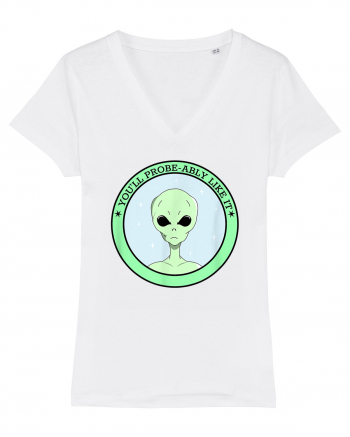 Funny Alien Abduction Probe Ably White