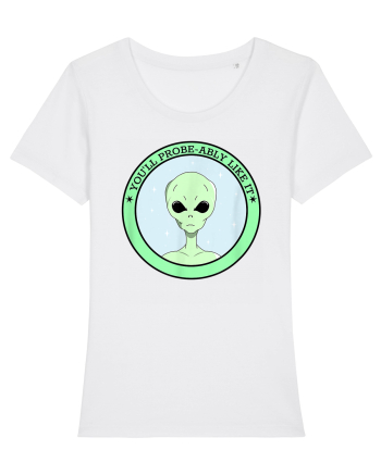 Funny Alien Abduction Probe Ably White