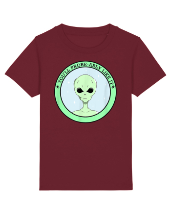 Funny Alien Abduction Probe Ably Burgundy