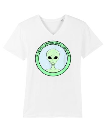 Funny Alien Abduction Probe Ably White