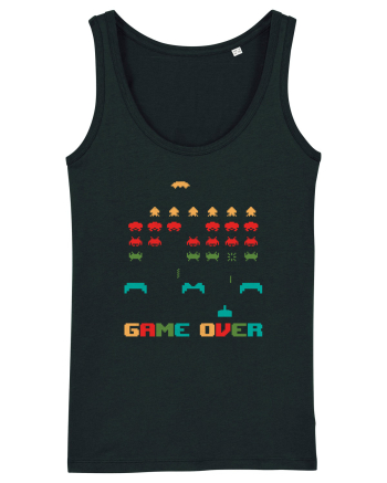 Game Over Retro Arcade Gaming Black