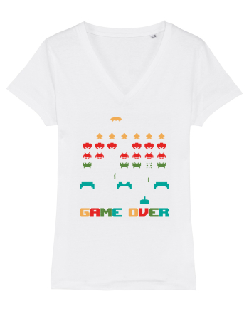Game Over Retro Arcade Gaming White