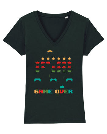 Game Over Retro Arcade Gaming Black