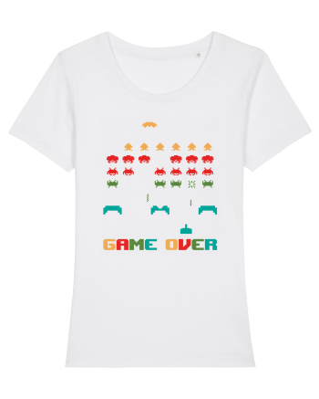 Game Over Retro Arcade Gaming White