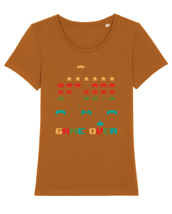 Game Over Retro Arcade Gaming Roasted Orange