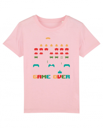 Game Over Retro Arcade Gaming Cotton Pink