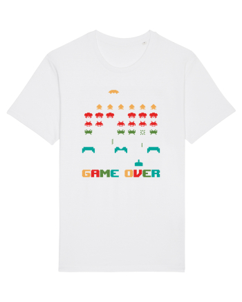 Game Over Retro Arcade Gaming White